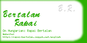 bertalan rapai business card